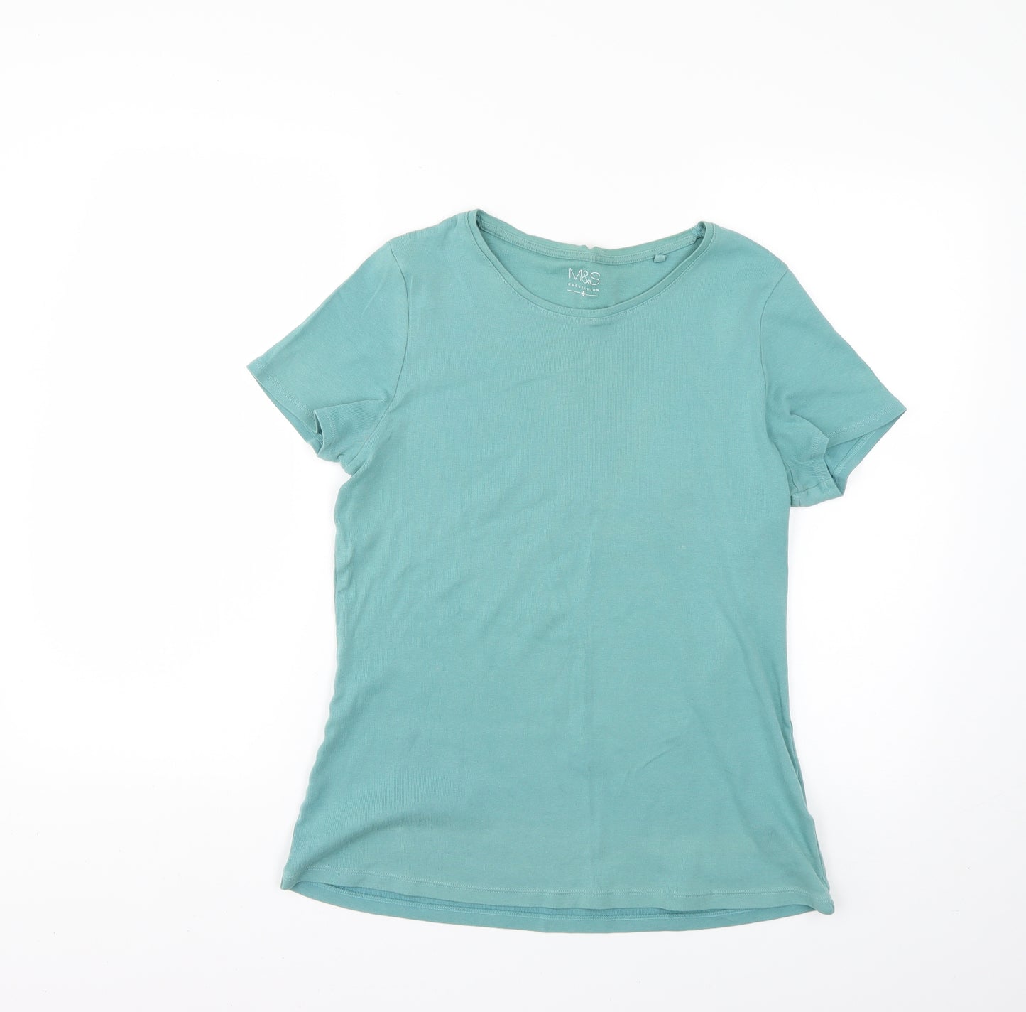 Marks and Spencer Womens Green   Basic T-Shirt Size 16