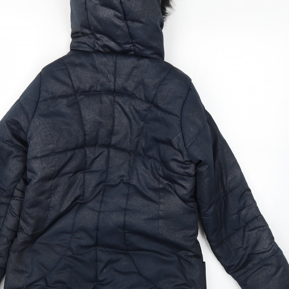 Matalan Girls Blue   Rain Coat Coat Size 10 Years