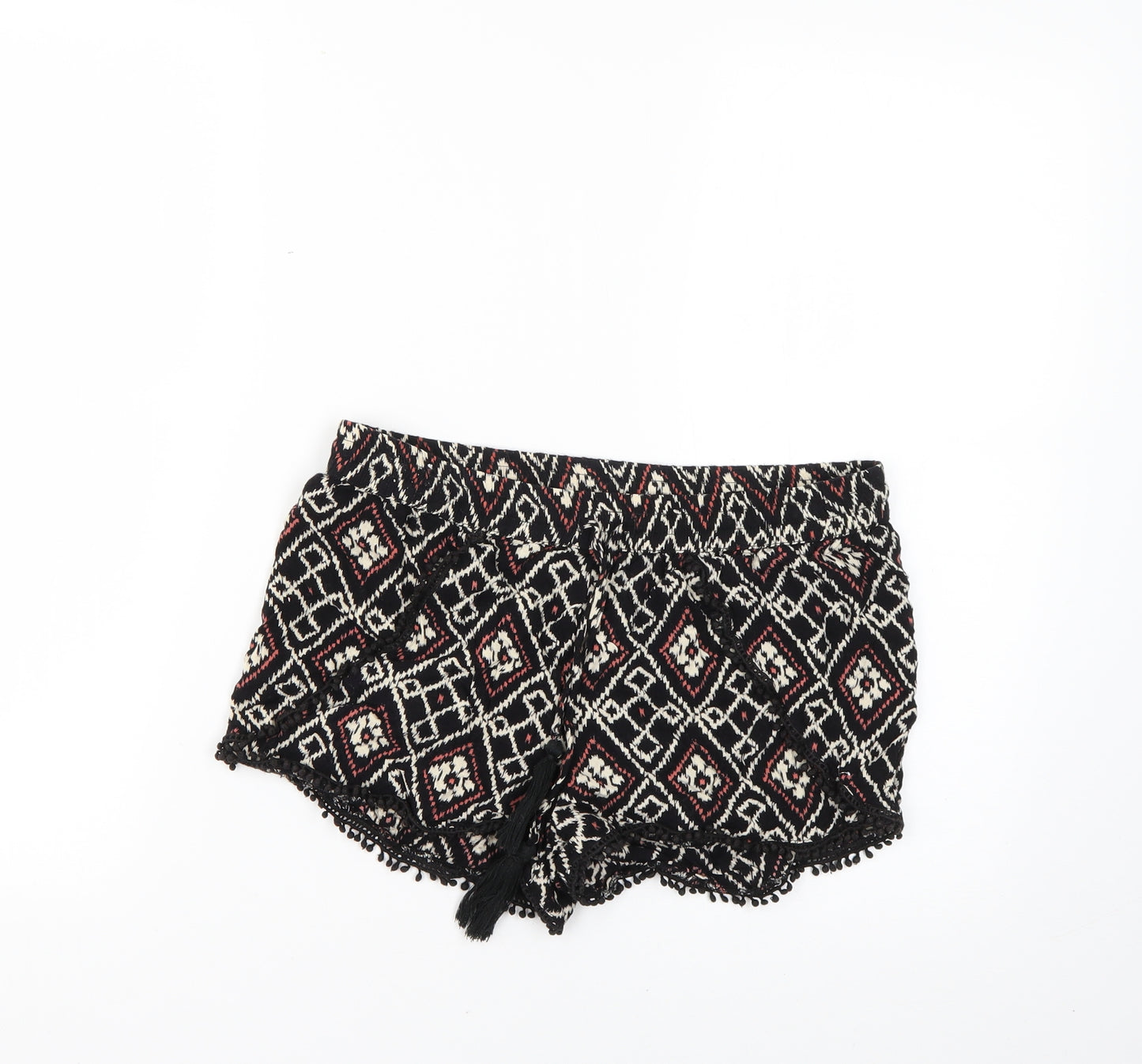 Atmosphere Womens Multicoloured Geometric  Cut-Off Shorts Size 10