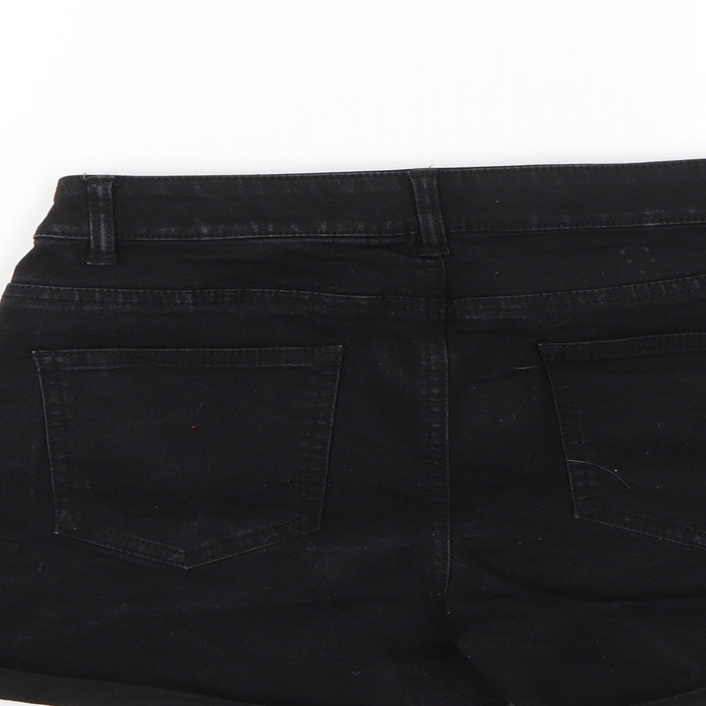 Denim & co Womens Black   Cut-Off Shorts Size 10