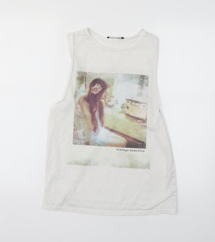 Atmosphere Womens White Basic T-Shirt Size 10