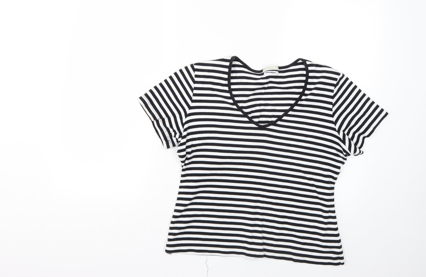Marks and Spencer Womens Multicoloured Striped  Basic T-Shirt Size 18