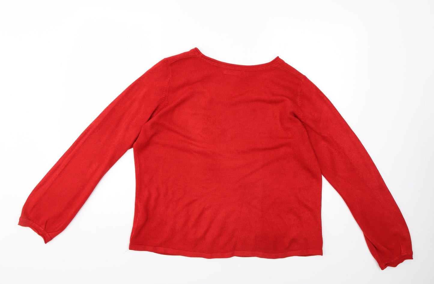 Per Una Womens Red   Pullover Jumper Size 18