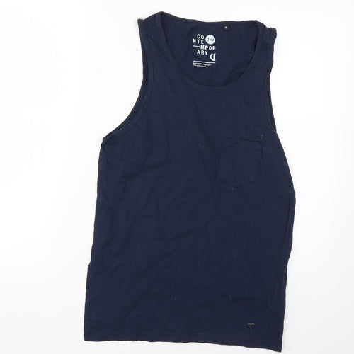 contemporary Mens Blue    T-Shirt Size M