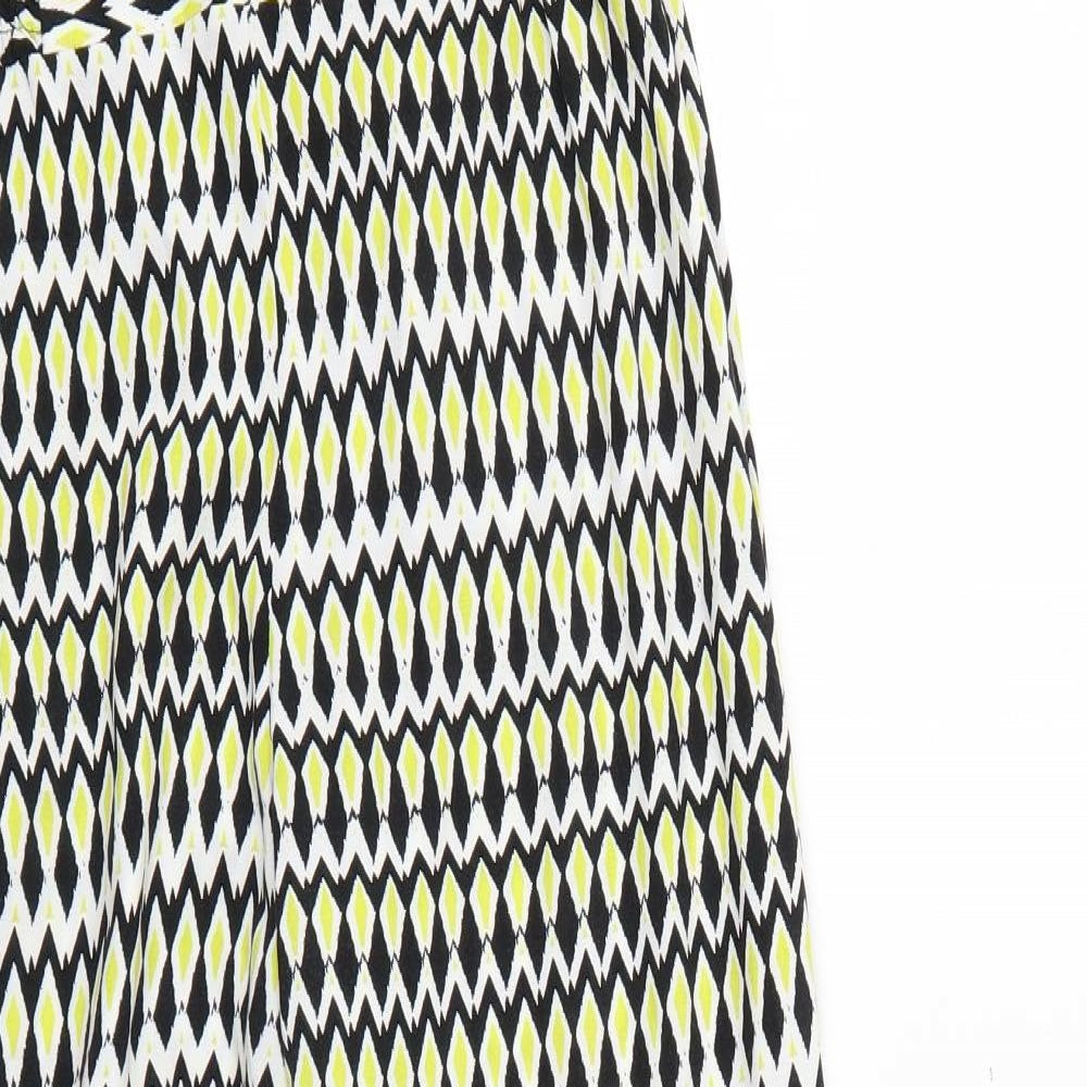 Marks and Spencer Womens Multicoloured Geometric  Trousers  Size S L25 in