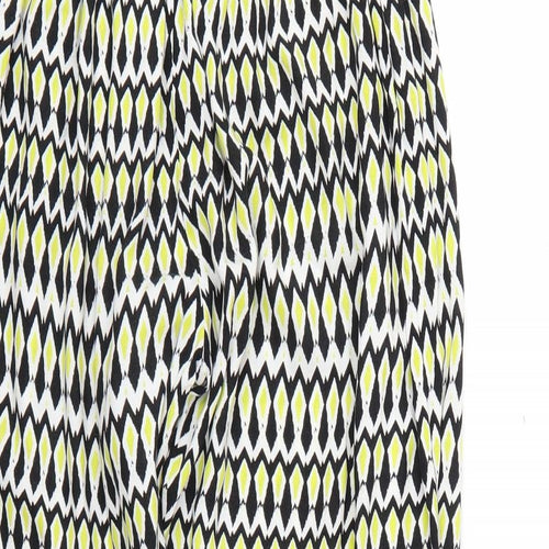 Marks and Spencer Womens Multicoloured Geometric  Trousers  Size S L25 in