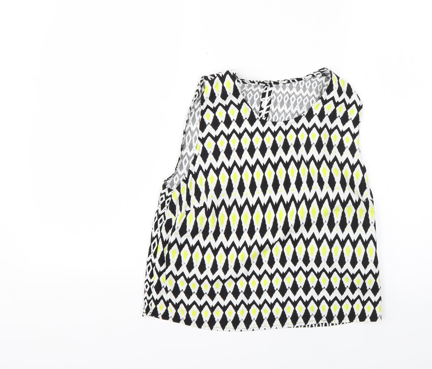 Marks and Spencer Womens Multicoloured Geometric  Basic T-Shirt Size 10