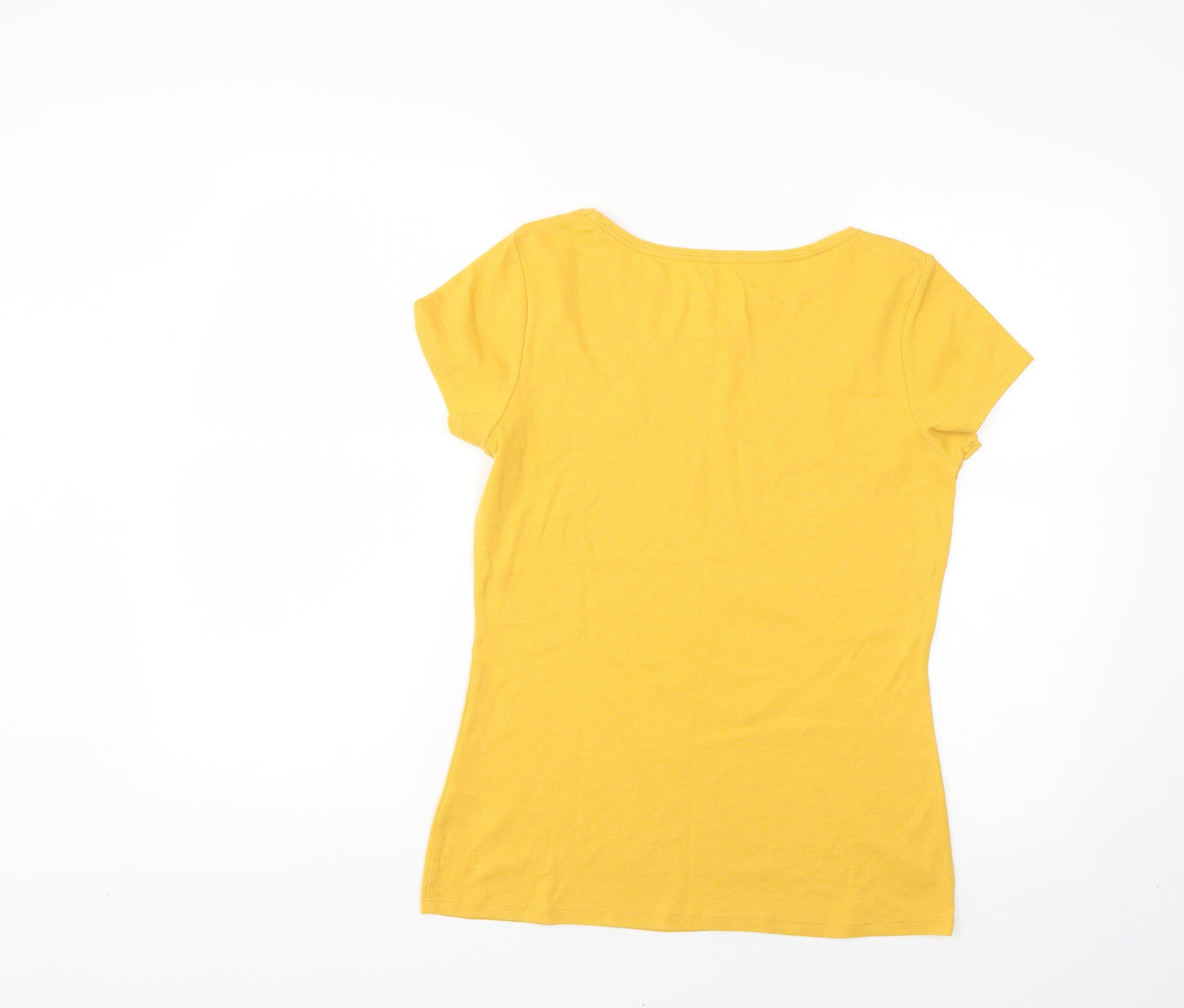 Papaya Womens Yellow   Basic T-Shirt Size 14