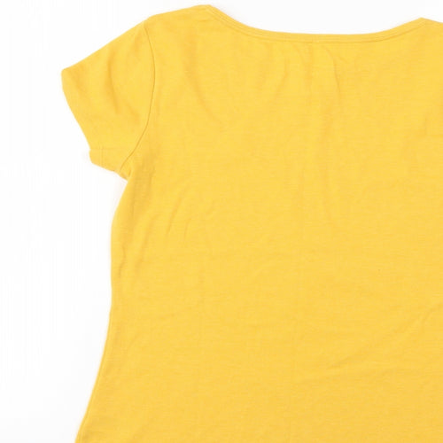 Papaya Womens Yellow   Basic T-Shirt Size 14