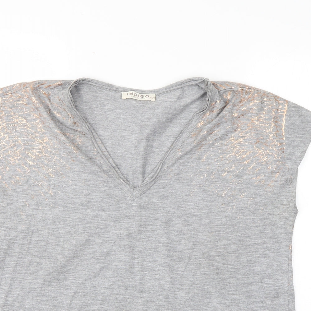 Marks and Spencer Womens Grey   Basic T-Shirt Size 14