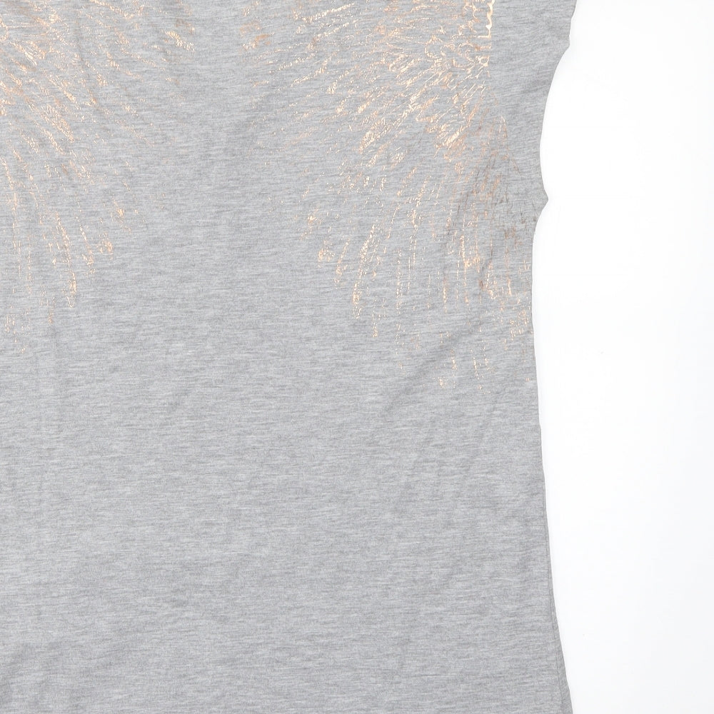 Marks and Spencer Womens Grey   Basic T-Shirt Size 14