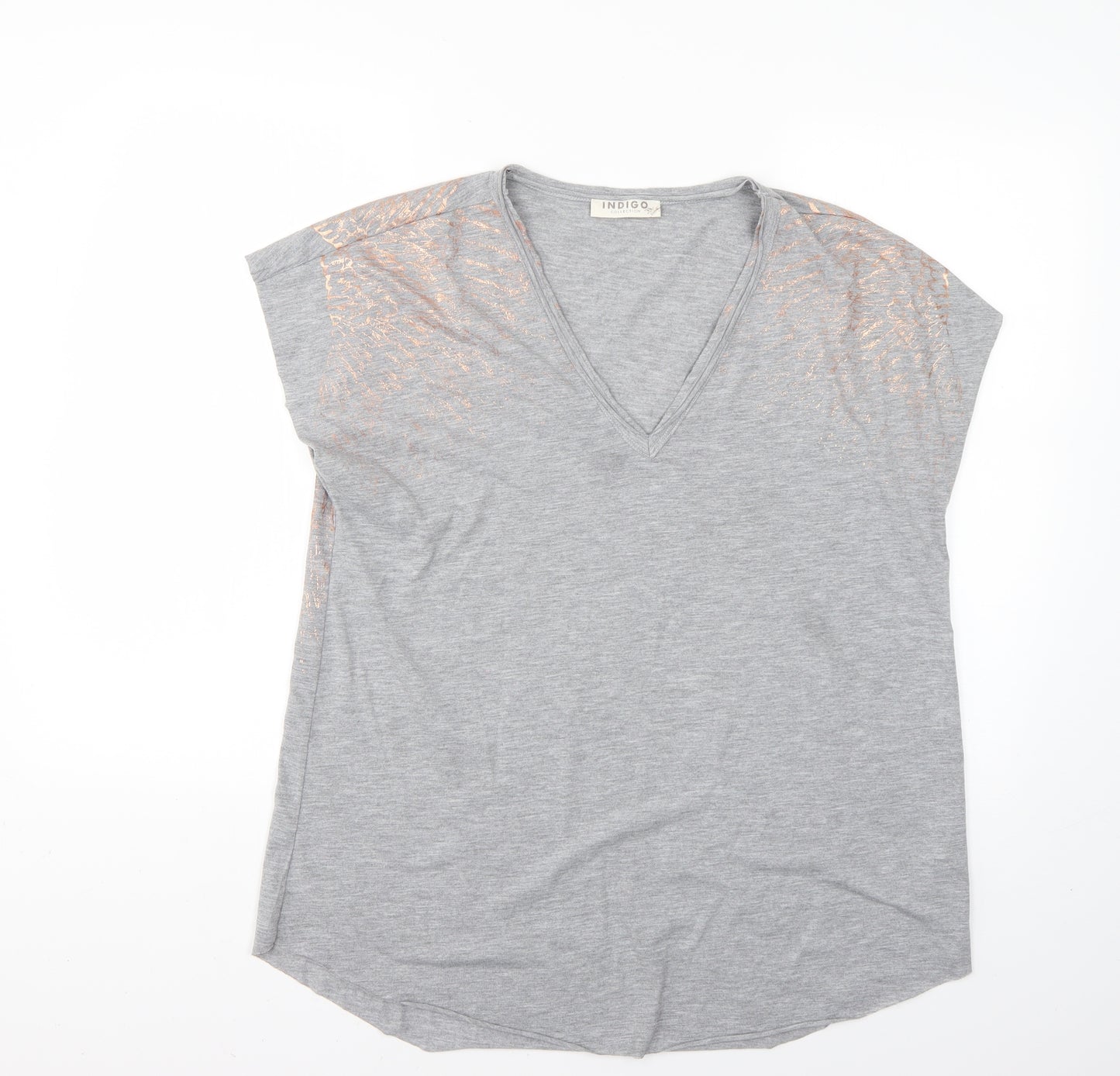 Marks and Spencer Womens Grey   Basic T-Shirt Size 14