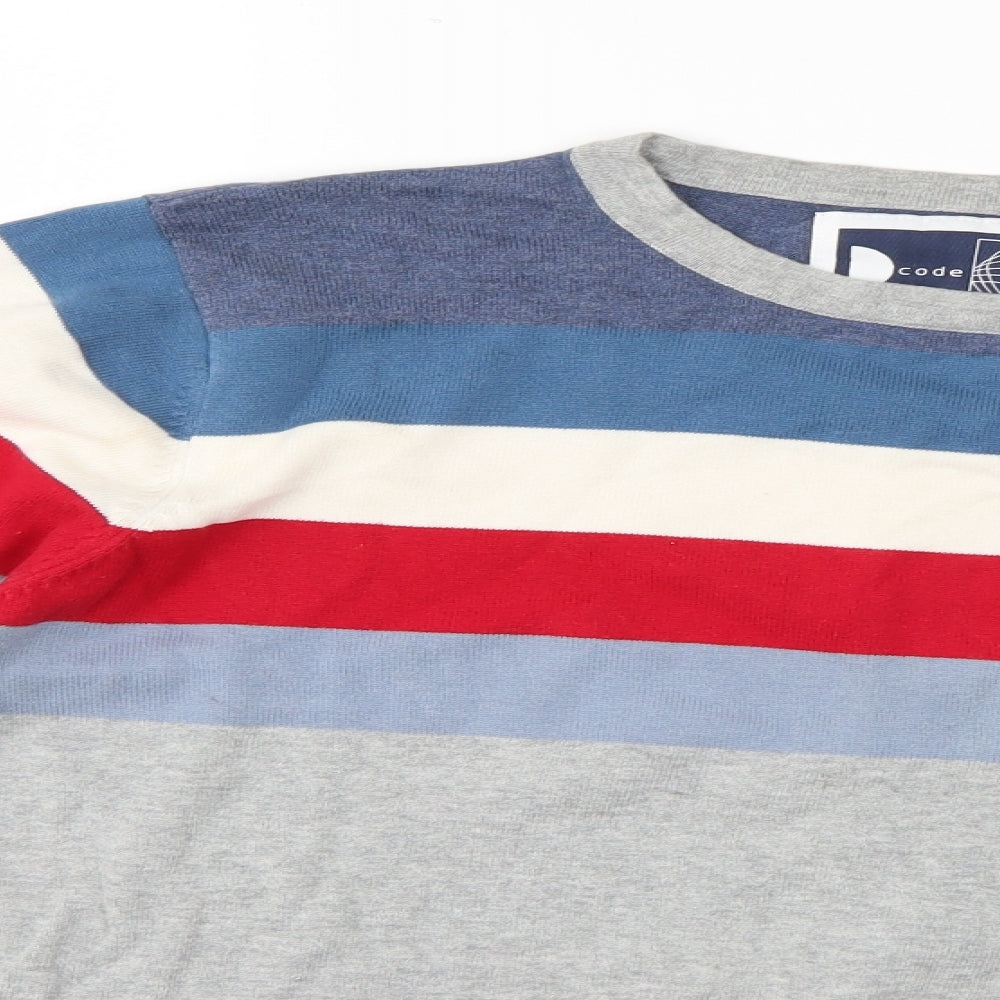 code Mens Multicoloured Striped  Pullover Jumper Size M