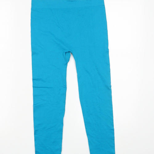 Preworn Womens Blue   Cropped Leggings Size M L23 in