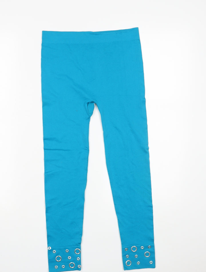 Preworn Womens Blue   Cropped Leggings Size M L23 in
