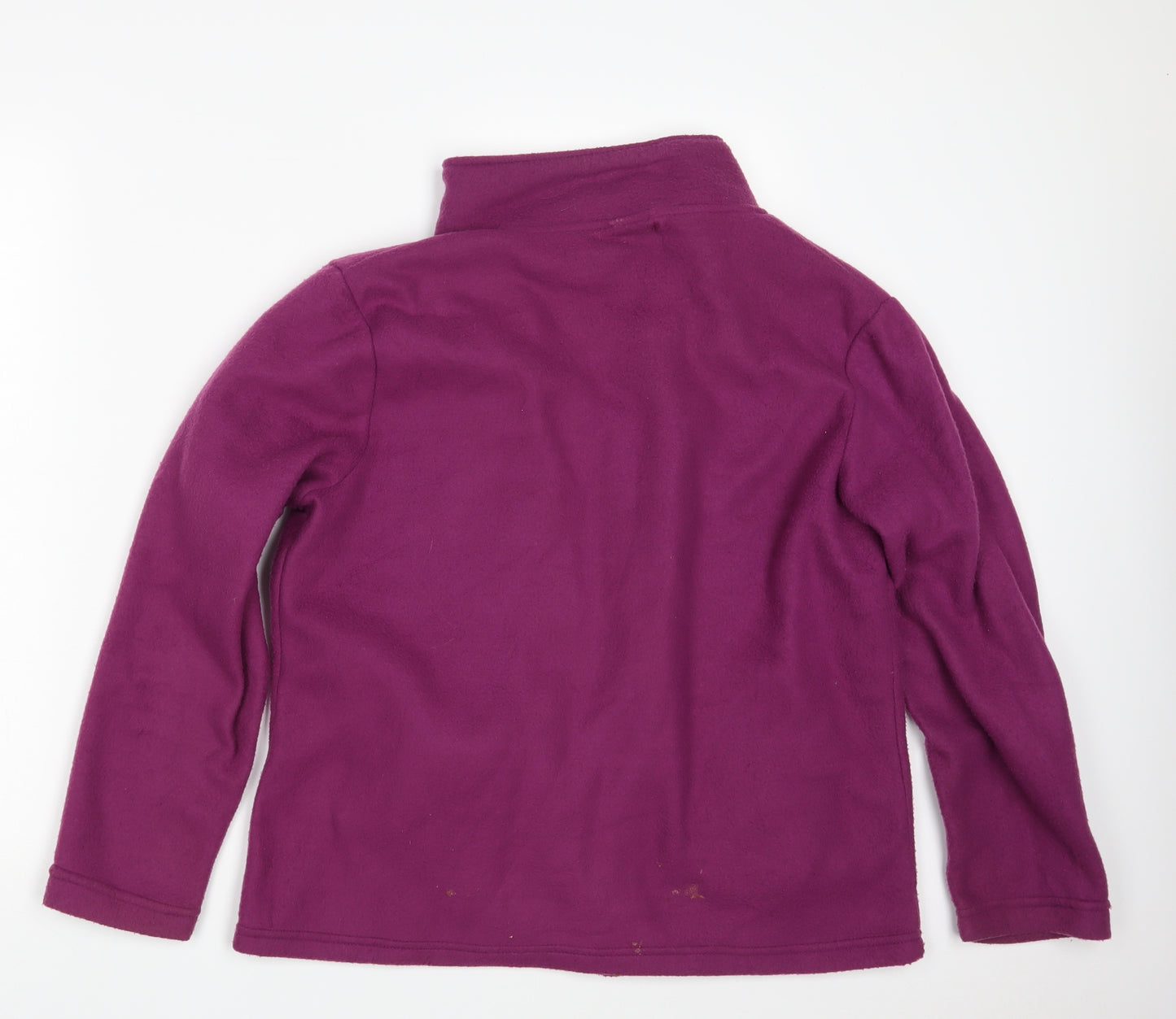 Anne De Lancay Womens Purple Floral  Full Zip Jumper Size M