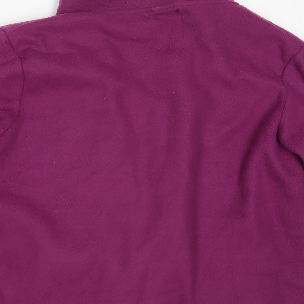 Anne De Lancay Womens Purple Floral  Full Zip Jumper Size M