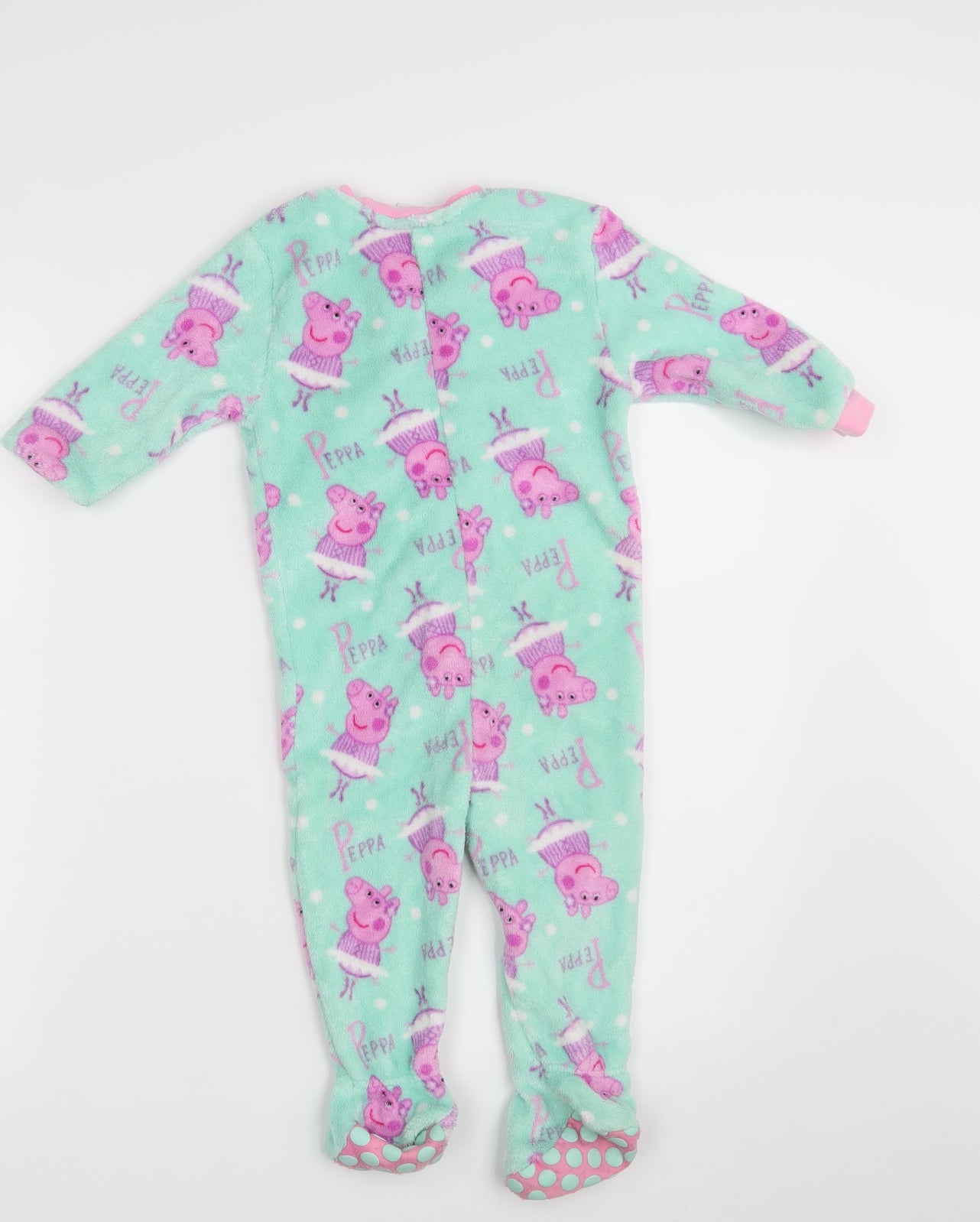 Papa Pig Girls Green Animal Print  Babydoll One Piece Size 18-24 Months