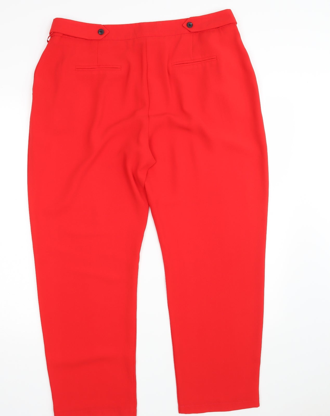 New Look Womens Red   Dress Pants Trousers Size 16 L27 in