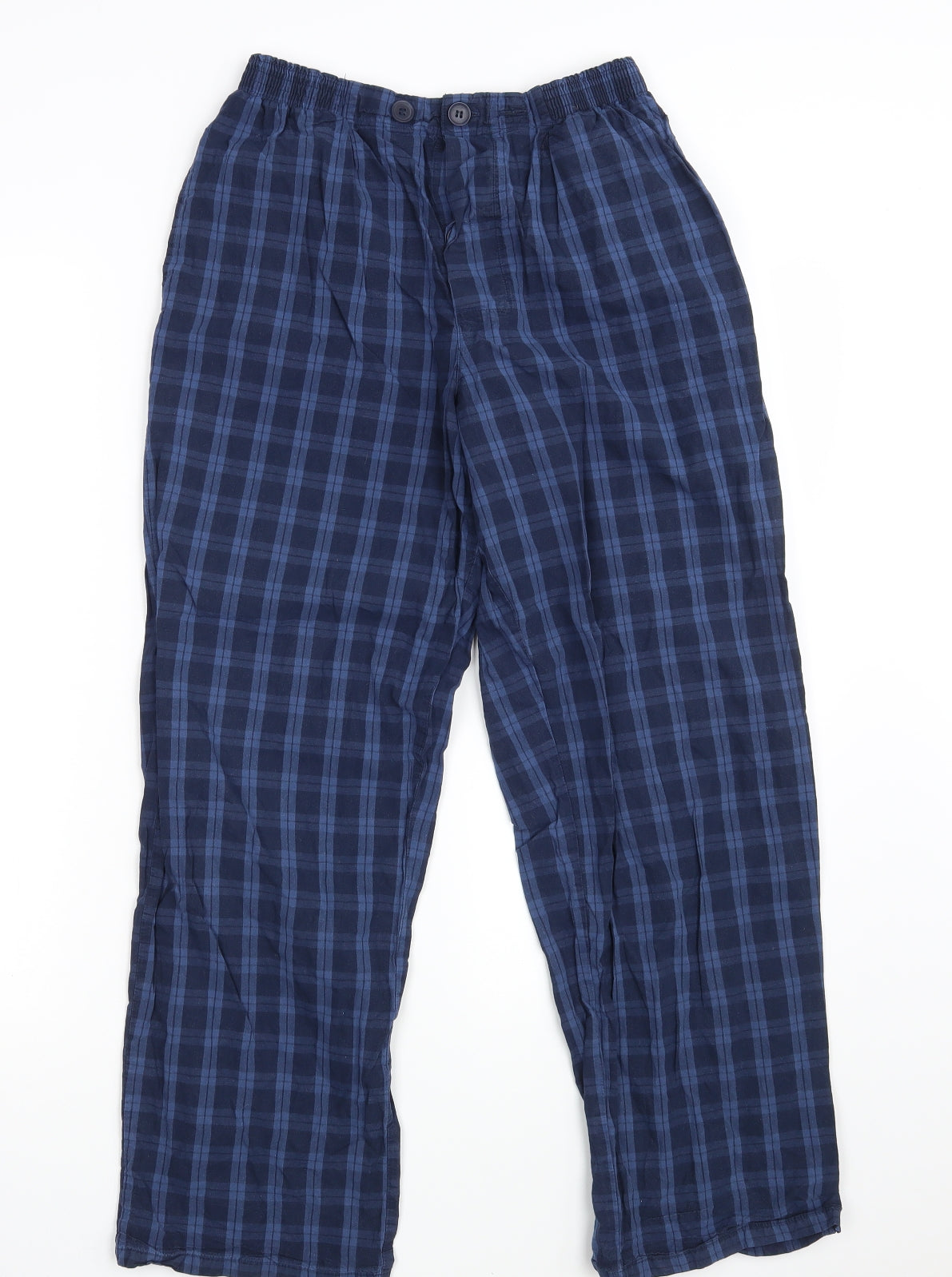 TU Mens Blue Check  Sweatpants Trousers Size S L26 in