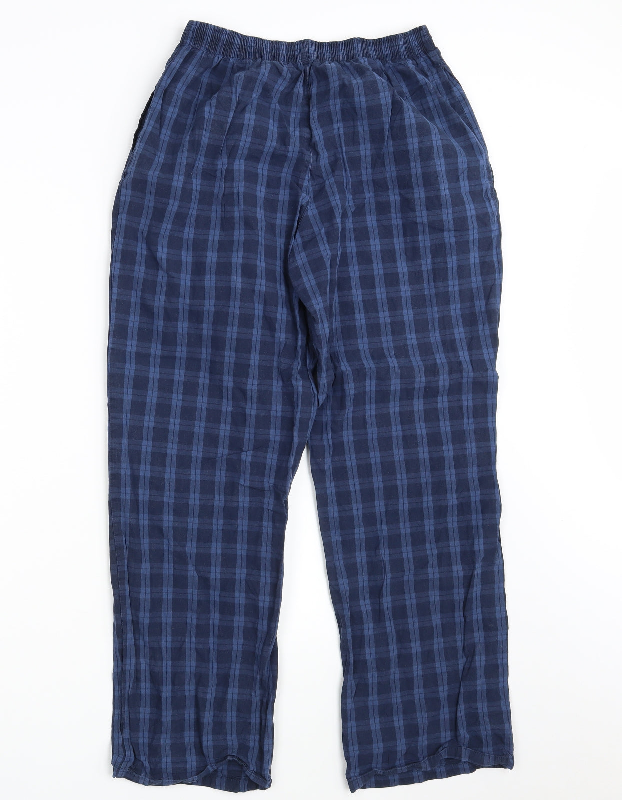 TU Mens Blue Check  Sweatpants Trousers Size S L26 in