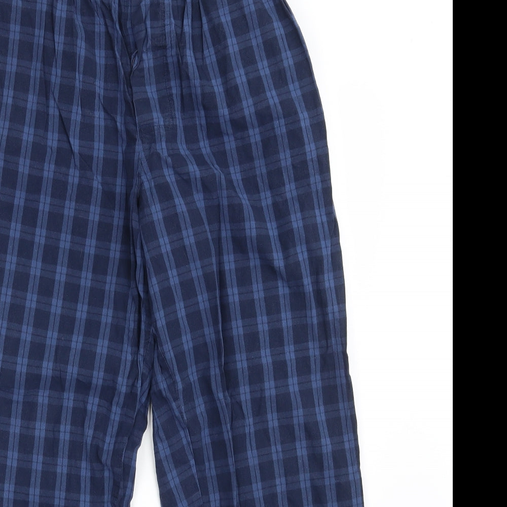 TU Mens Blue Check  Sweatpants Trousers Size S L26 in
