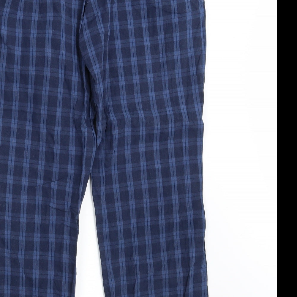 TU Mens Blue Check  Sweatpants Trousers Size S L26 in