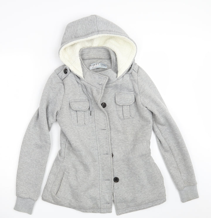 Rivers Womens Grey   Cardigan Hoodie Size 10