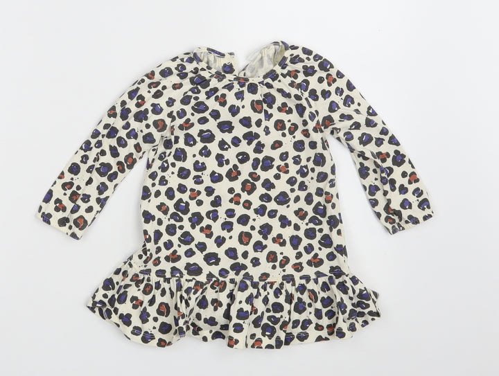 NEXT Girls Ivory Animal Print A-Line Size 12-18 Months