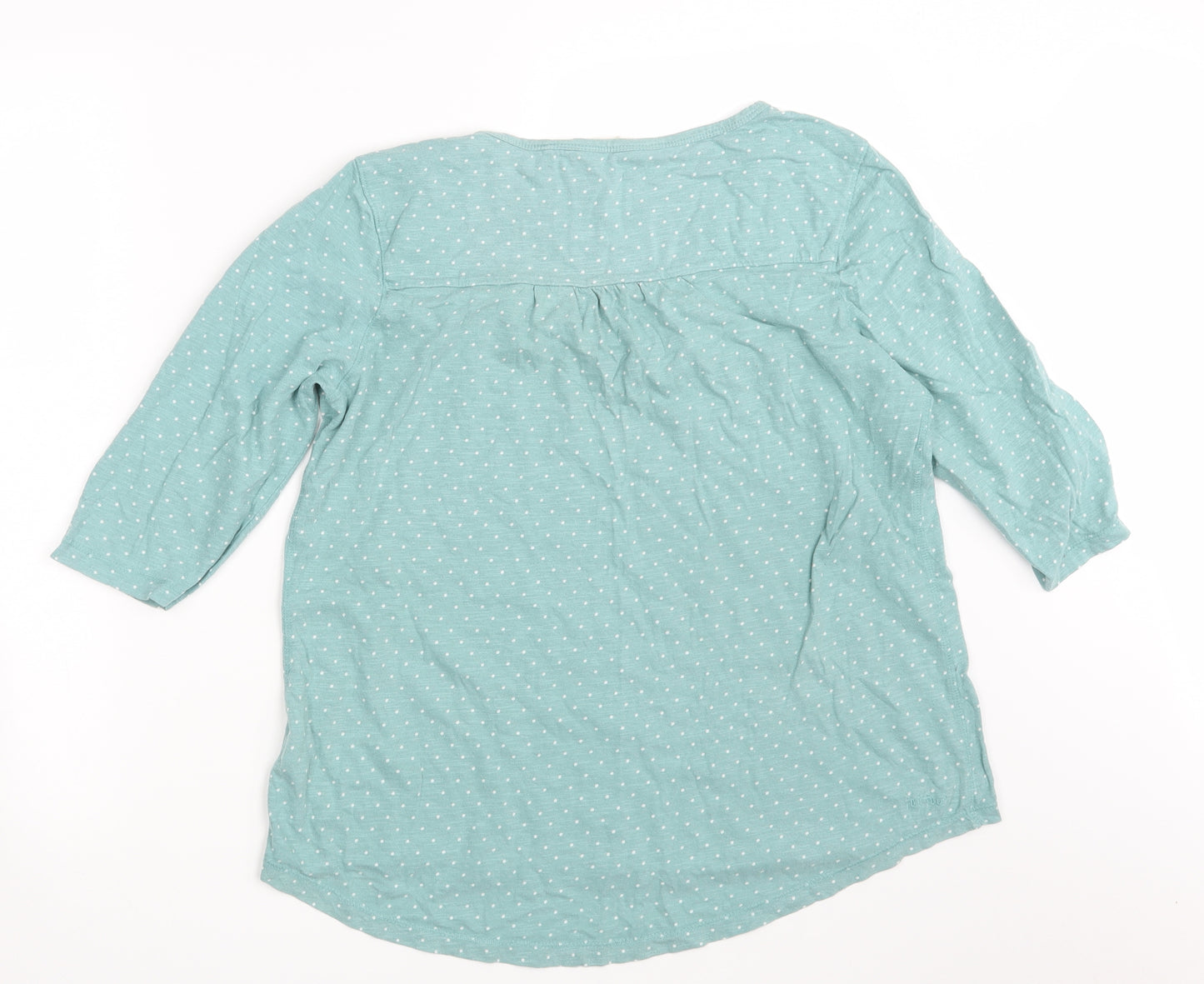 Fat Face Womens Green Polka Dot  Basic T-Shirt Size 16