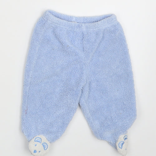 Preworn Baby Blue   Jogger Leggings Size 0-3 Months  - Waist 16in; Inside  leg 9in