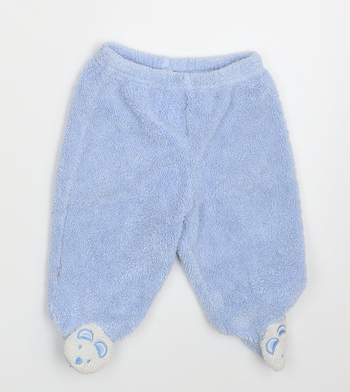 Preworn Baby Blue Jogger Leggings Size 0-3 Months - Waist 16in; Inside leg 9in