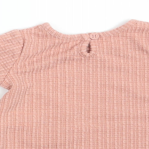Matalan Girls Pink   Basic T-Shirt Size 0-3 Months