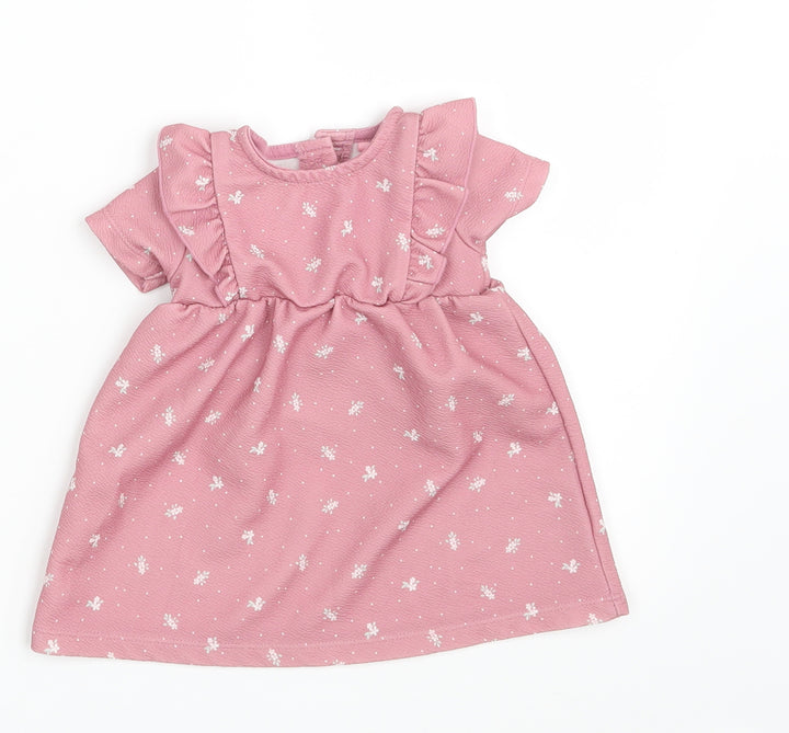 TU Girls Pink Floral  A-Line  Size 0-3 Months