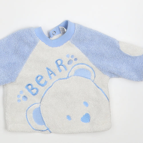 UR it Baby Blue   Pullover Jumper Size 0-3 Months  - Bear