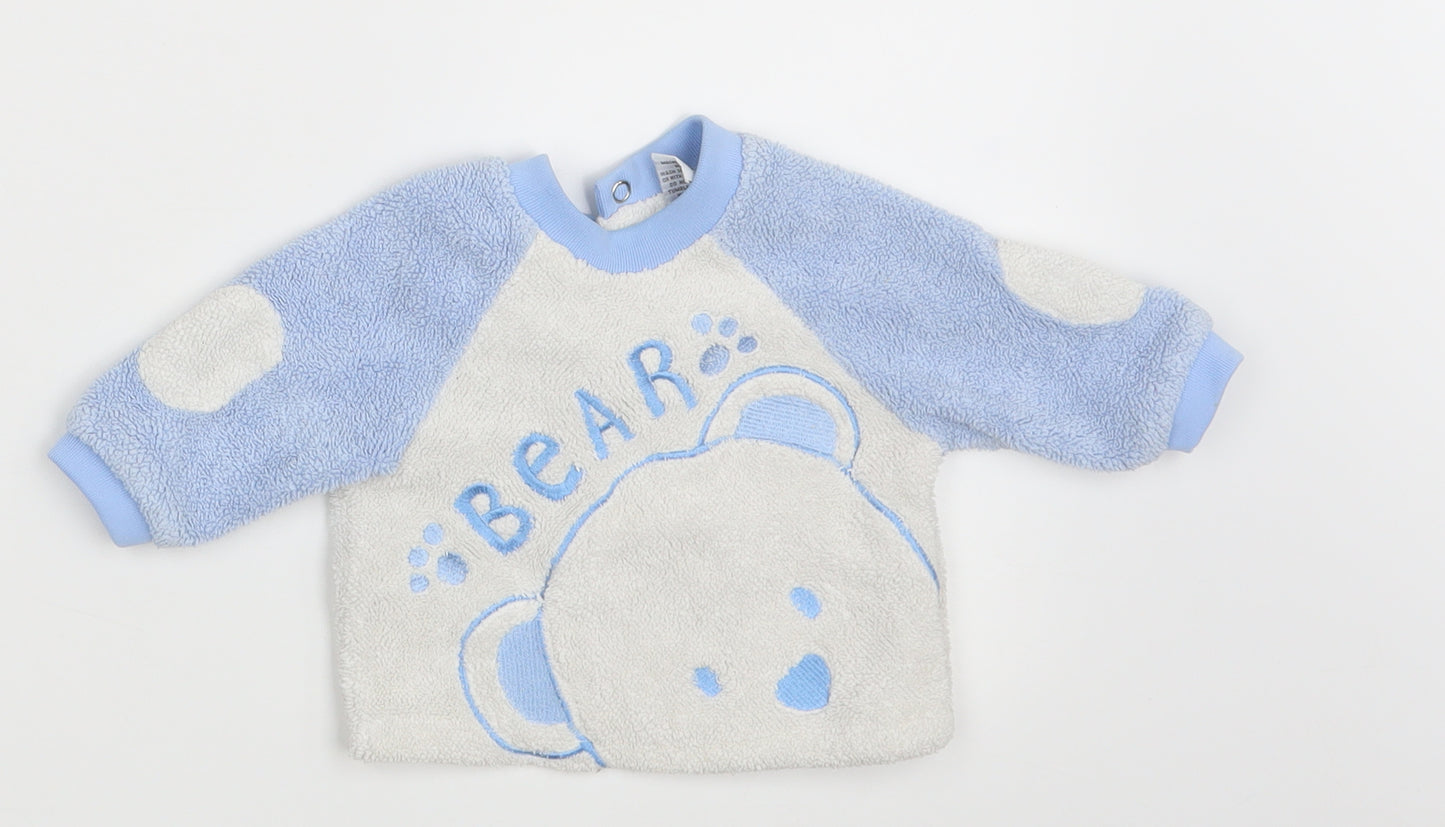 UR it Baby Blue   Pullover Jumper Size 0-3 Months  - Bear