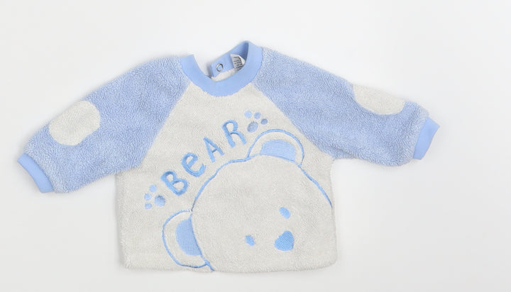 UR it Baby Blue   Pullover Jumper Size 0-3 Months  - Bear