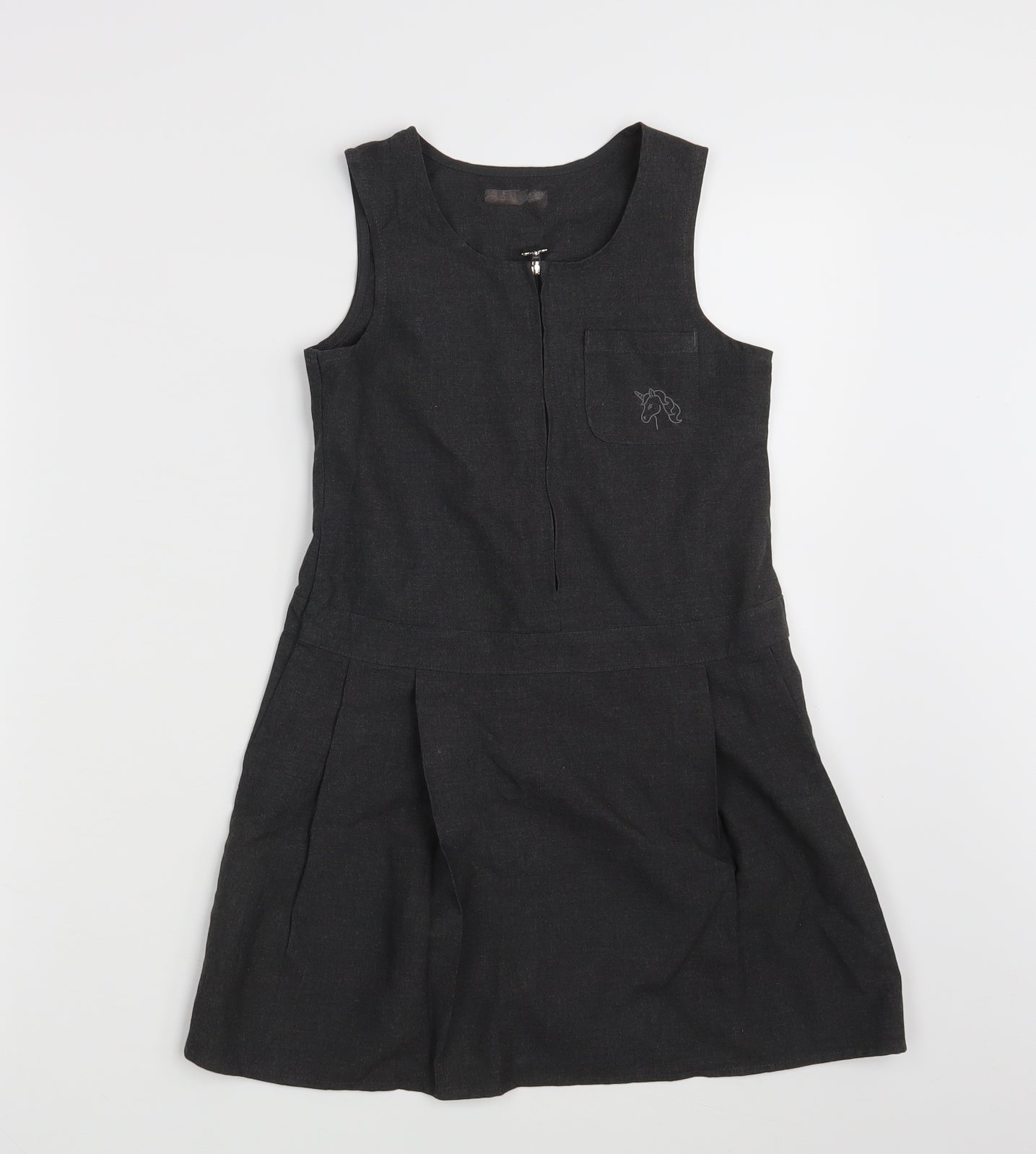 Morrisons Girls Grey   A-Line  Size 7-8 Years  - School Wear