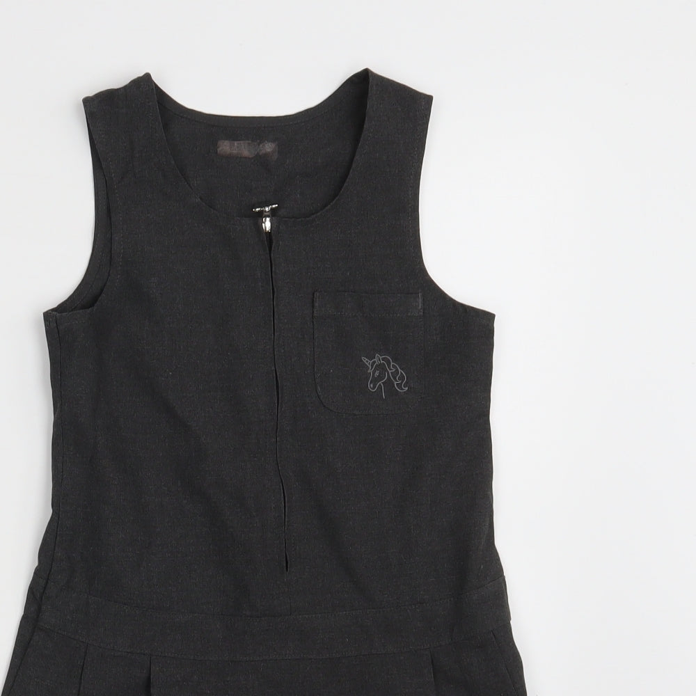 Morrisons Girls Grey   A-Line  Size 7-8 Years  - School Wear