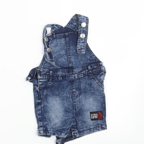 Mickey Mouse Baby Blue  Denim Pinafore/Dungaree Dress  Size 6-9 Months