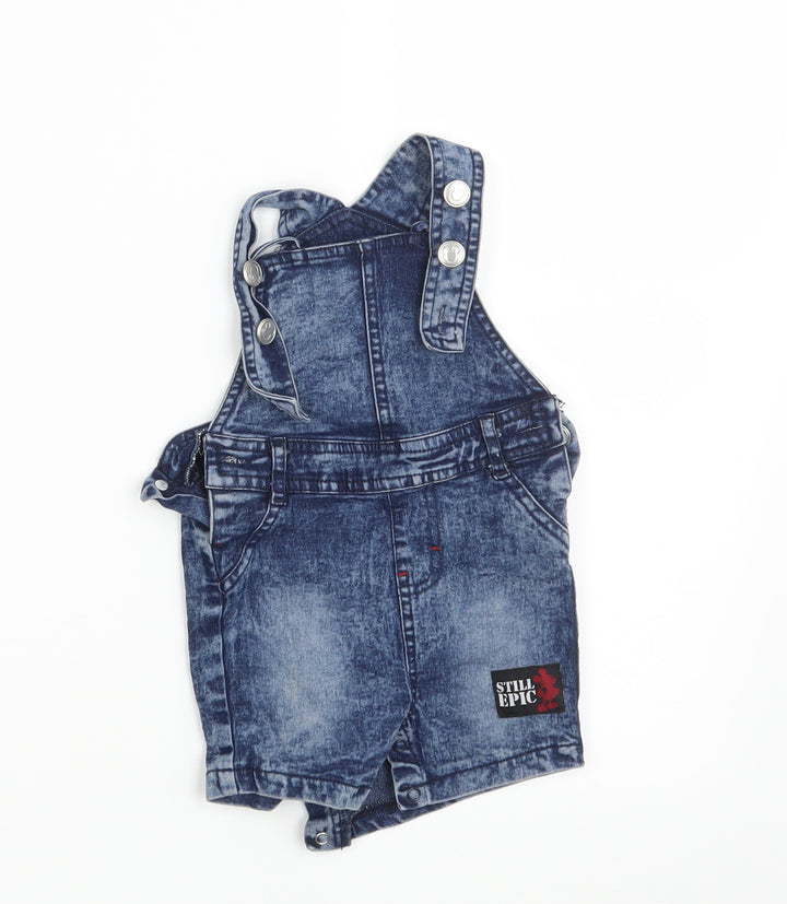 Mickey Mouse Baby Blue Denim Pinafore/Dungaree Dress Size 6-9 Months