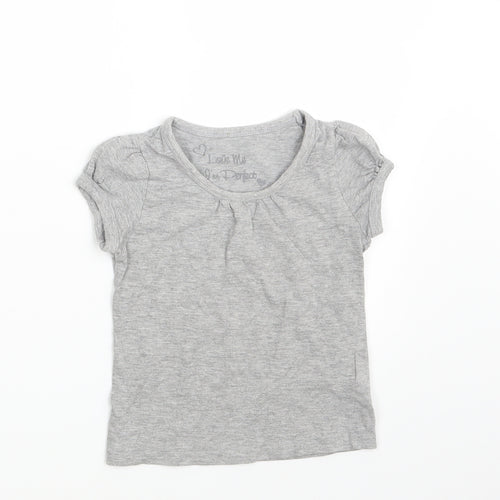 Matalan Girls Grey   Basic T-Shirt Size 4-5 Years