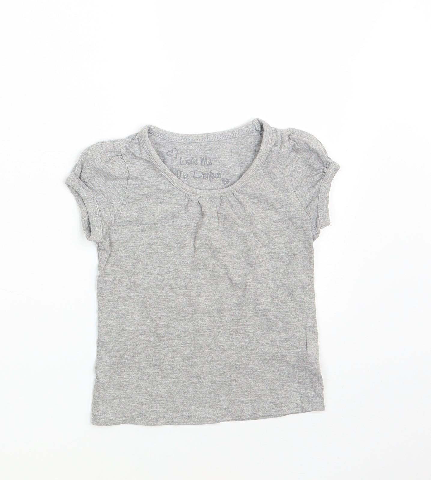 Matalan Girls Grey   Basic T-Shirt Size 4-5 Years