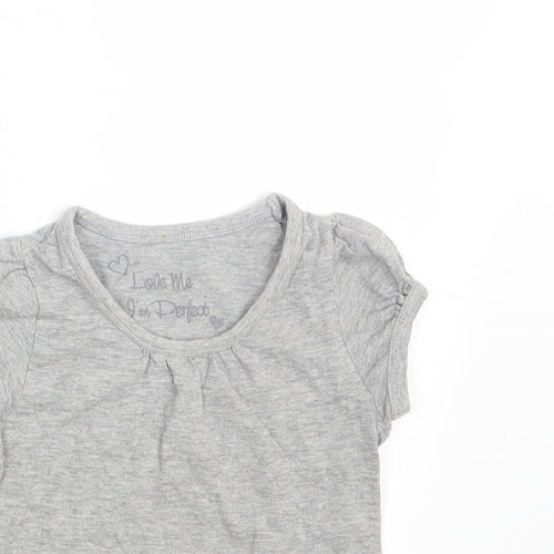 Matalan Girls Grey   Basic T-Shirt Size 4-5 Years
