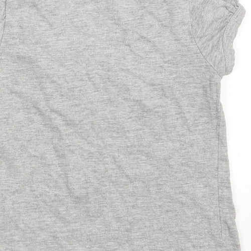 Matalan Girls Grey   Basic T-Shirt Size 4-5 Years