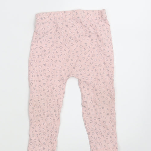 George Girls Pink   Jogger Leggings Size 12-18 Months  - Waist 16in; Inside  leg 10in