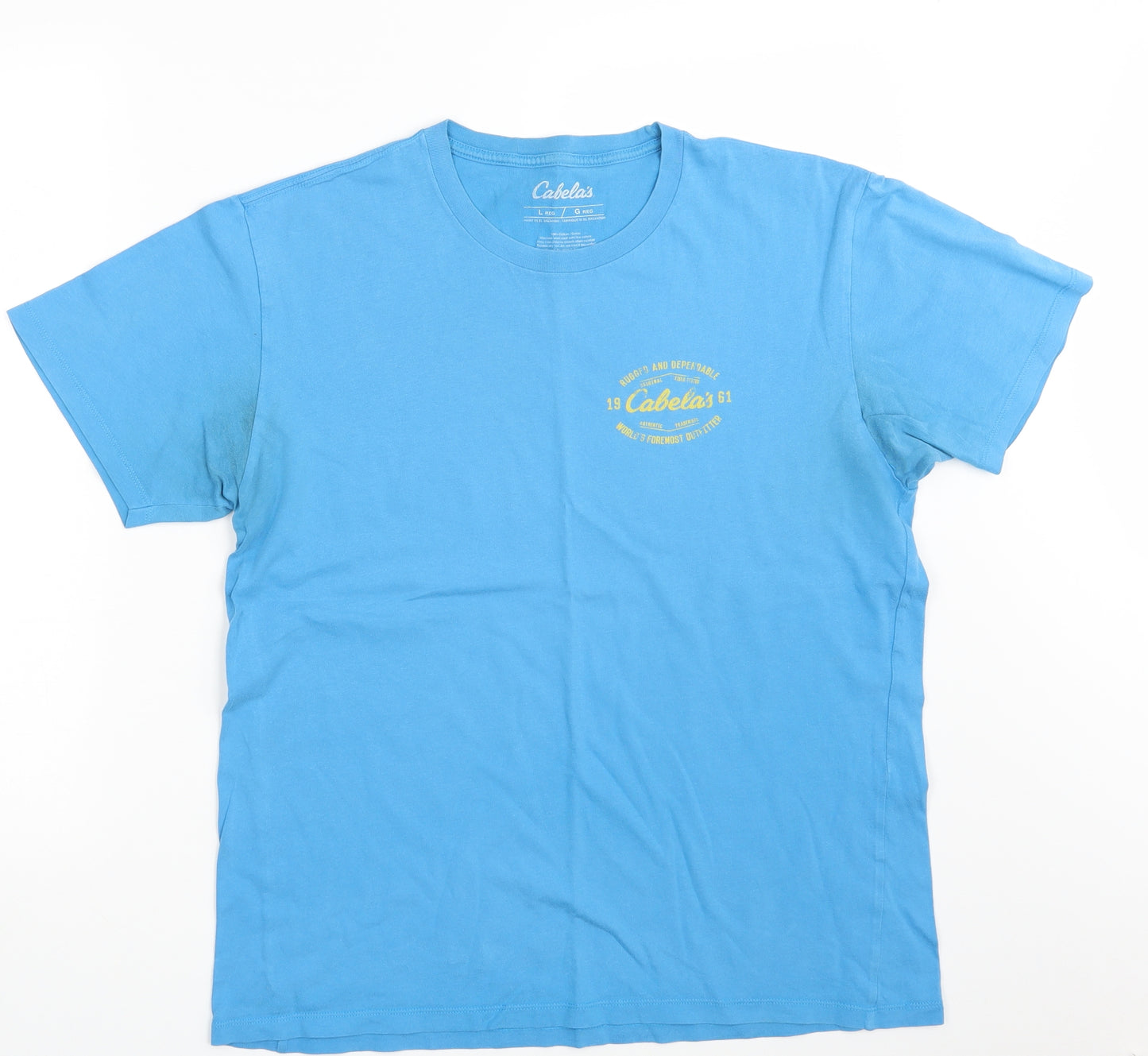 Cabela's Mens Blue    T-Shirt Size L