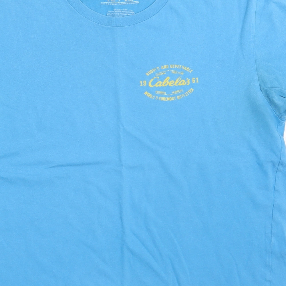 Cabela's Mens Blue    T-Shirt Size L