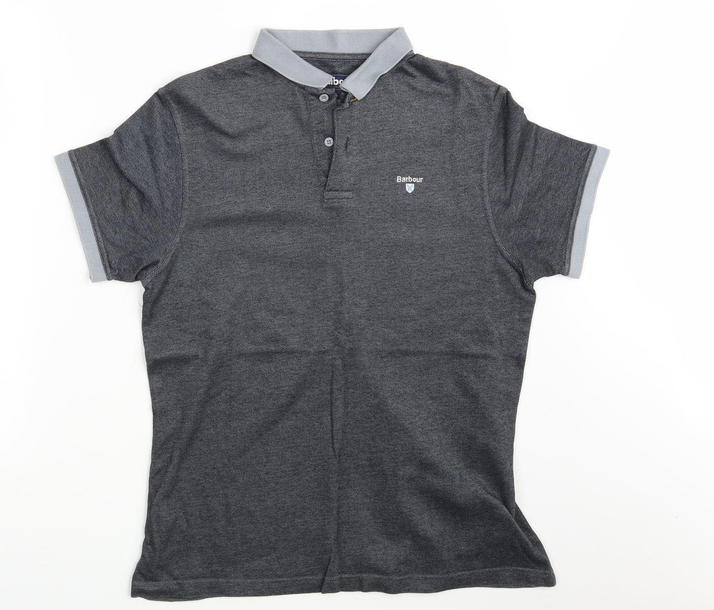 Barbour Mens Grey    Polo Size L