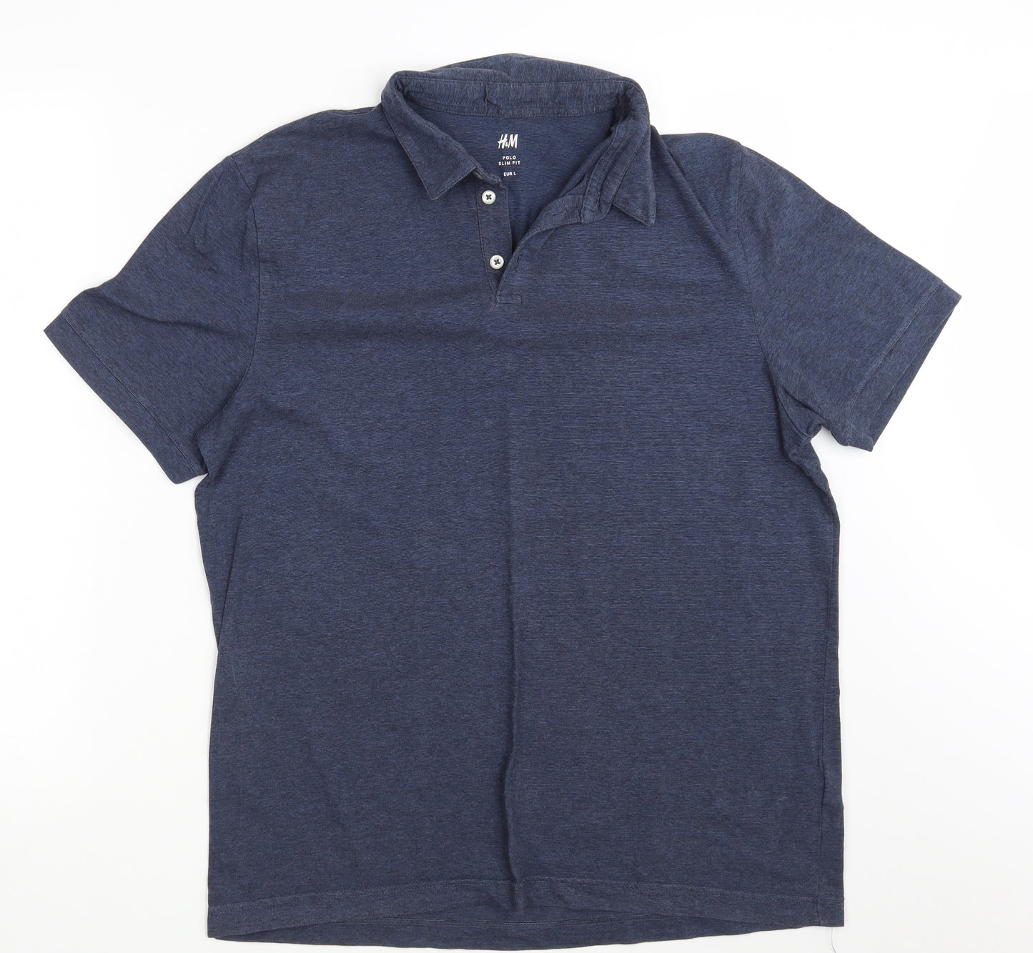 H&M Mens Blue    Polo Size L